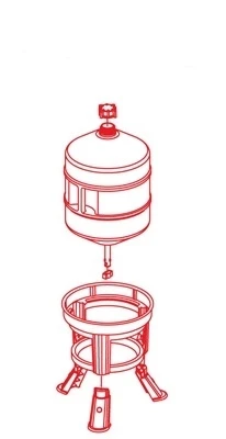 Поилка сифонная 30 литров пластик