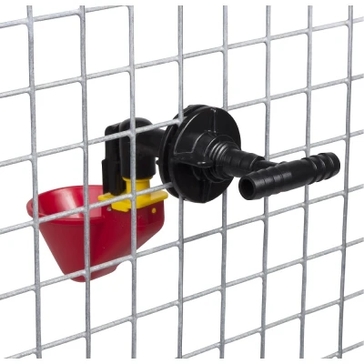 Поилка чашечная Olba для крупной птицы пластик с креплением на сетку