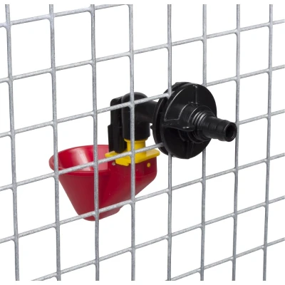 Поилка чашечная Olba для крупной птицы пластик с креплением на сетку