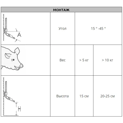 Поилка ниппельная Monoflo для поросят и молодняка 3/8“ 1/2“ наружная