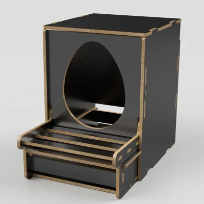 Гнездо для кур-несушек МирПтиц EggBOX 2D двустороннее с яйцесборником с наклонной крышей