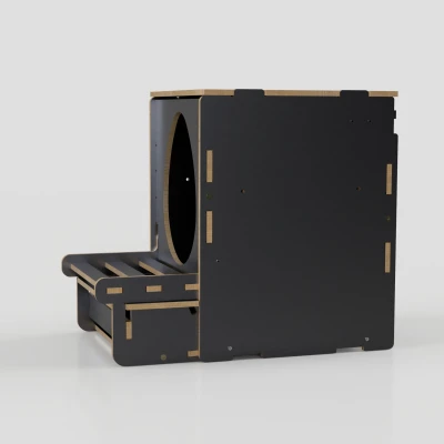 Гнездо для кур-несушек МирПтиц EggBOX 2D двустороннее с яйцесборником с наклонной крышей