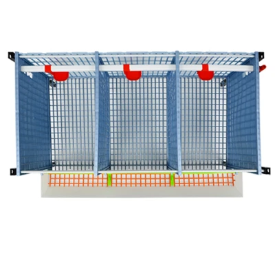 Клетка Cimuka Comfortplast для кур-несушек 3 секции 3 яруса высотой по 40 см пластиковая