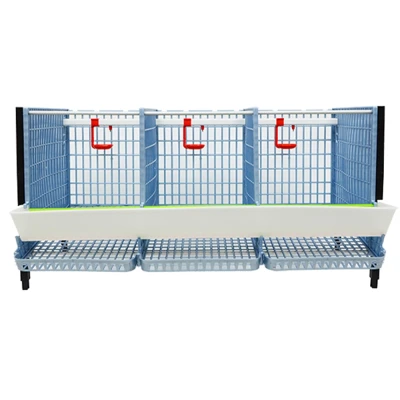 Клетка для кур-несушек Cimuka Comfortplast 3 секции 4 яруса высотой по 40 см пластиковая