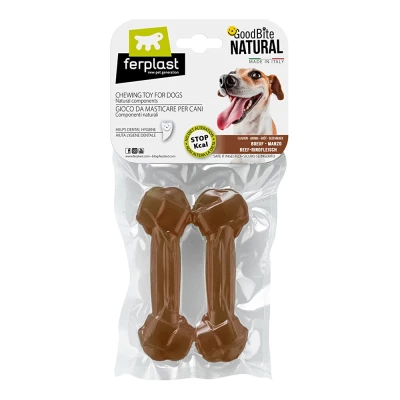 Игрушка-кость для собак Ferplast GoodBite M съедобная вкус говядины 70 гр. x2 шт.