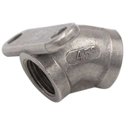 Крепление LSTL для ниппельной поилки 45° нержавеющая сталь 1/2