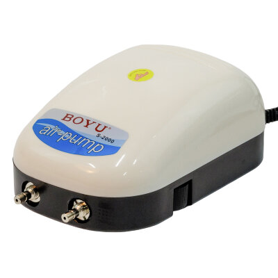 Компрессор Boyu S-2000 3 Вт для аквариума 240-480 л два канала, регулятор, низкий уровень шума