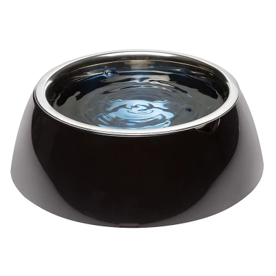 Металлическая миска Ferplast JOLIE L на пластиковой подставке чёрная 1,2л