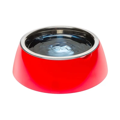 Металлическая миска Ferplast JOLIE M на пластиковой подставке красная 0,85 л