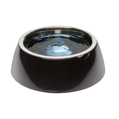 Металлическая миска Ferplast JOLIE M на пластиковой подставке чёрная 0,85л