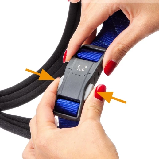 Шлейка Ferplast DAYTONA CROSS L с мягкой подкладкой и магнитными замками синяя