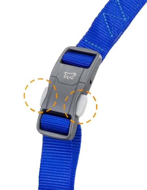 Шлейка Ferplast DAYTONA CROSS L с мягкой подкладкой и магнитными замками синяя