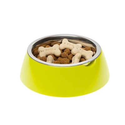 Металлическая миска Ferplast JOLIE SM на пластиковой подставке зеленая,0,5л