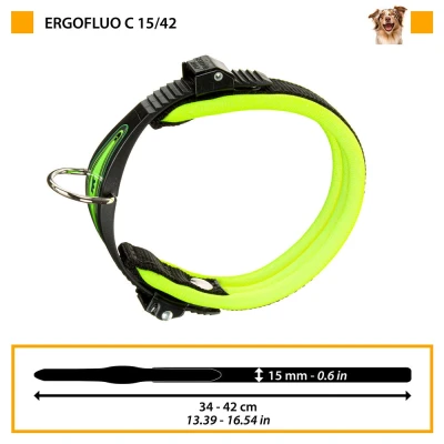 Ошейник Ferplast ERGOFLUO C15/42 с подкладкой и микрорегулировкой оранжевый
