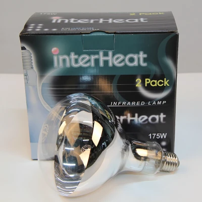 Лампа инфракрасная InterHeat 175 Вт Е27 R125 закаленное стекло прозрачная