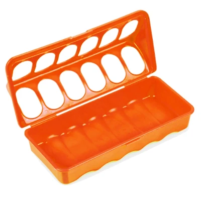 Кормушка-поилка лотковая Gaun 20 см пластик для цыплят оранжевая