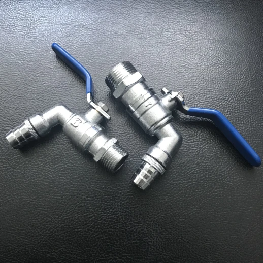 Кран шаровой водоразборный, со штуцером 1/2" ручка, латунь