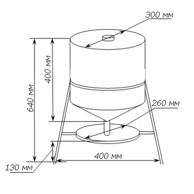 Поилка сифонная Corti 30 литров пласт. ножки
