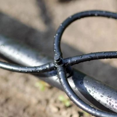 Капельница стрела угловая с поводком на четыре направления