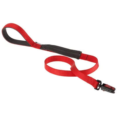 Поводок Ferplast LEASH POCKET MATIC G25/120,красный с карманом для аксессуаров