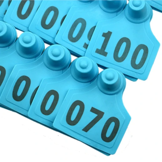 Бирка двойная LSTL для КРС 75*60 мм с номером 100 шт. жёлтая