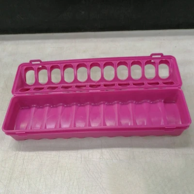 Кормушка-поилка лотковая Gaun 40 см пластик для цыплят розовый