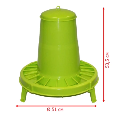 Кормушка бункерная Novital 15 кг. пластик с разд. решеткой на ножках