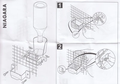 Поилка под бутылку Novital NIAGARA пласт./метал. для птиц
